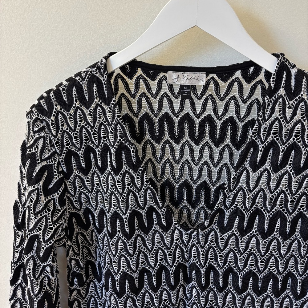 Bathing Suit Cover-Up in Black & White, Sz M.